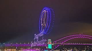 Vivid Sydney 2024  drone show Love Is In The Air 8 June 2024 4K 60fps [upl. by Rodd]