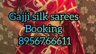 😊Gajji silk sarees ✨🎇 Booking 8956766611sunitacollectiongajjisilk  Desinger saree [upl. by Idel]