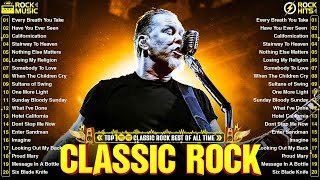 Classic Rock Songs 70s 80s 90s Full Album  Metallica Nirvana Queen Pink Floyd Bon Jovi [upl. by Suehtomit]