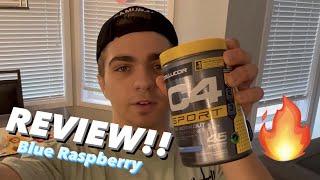 C4 Sport Pre Workout Powder Blue Raspberry Review  C4 PreWorkout Review [upl. by Gar588]