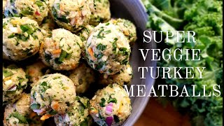 EASY HEALTHY VEGGIE TURKEY MEATBALL RECIPE [upl. by Gil]