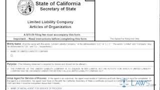 Articles of Organization CA LLC 1 [upl. by Lizette]