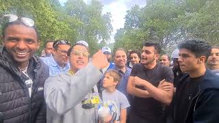 Shia rafadi came to challenge br shamsi  speakers corner [upl. by Aisilef]