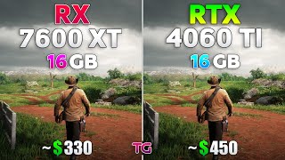 RX 7600 XT 16GB vs RTX 4060 Ti 16GB  Test in 10 Games [upl. by Junko]