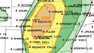 Severe weather update for OklahomaKansas [upl. by Suoicerp]