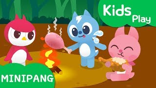 Learn expression with Miniforce  Eating Chicken  Miniforce eating turkey  MiniPang TV Kids Play [upl. by Notnerb261]