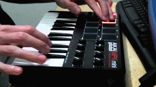 AKAI MPK Mini  Keys and pads testing [upl. by Hepza]