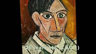 Pablo Picasso’s Self Portrait Evolution From Age 15 To Age 90 [upl. by Annahsar]