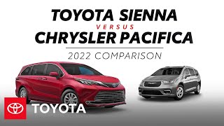 2022 Toyota Sienna vs 2022 Chrysler Pacifica  Toyota [upl. by Sproul]