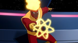 Firestorm Jason Rusch Powers and Fight Scenes  Justice League Crisis On Two Earths [upl. by Tremaine]