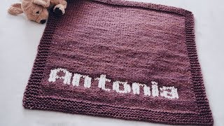 HOW TO PERSONALIZED A BLANKET WITH THE DUPLICATE STITCH  CJ Design by Daniis Ways [upl. by Cartie]