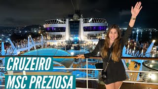 VLOG TOUR PELO CRUZEIRO MSC PREZIOSA  MINHA PRIMEIRA VEZ EM UM NAVIO [upl. by Lesak]