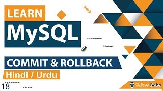 MySQL COMMIT amp ROLLBACK Tutorial in Hindi  Urdu [upl. by Mariya]