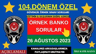 Özel Güvenlik 104 105 106 Dönem Sınavı Örnek Sınav Soruları Özel Güvenlik Sorularıögg [upl. by Irbua]