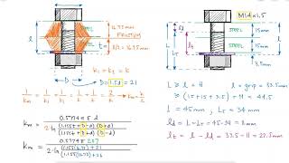 Bolt and Member Stiffness  Steel Washers  Example 2 [upl. by Thorin]
