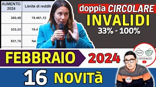 🔴 INVALIDI PARZIALI e TOTALI 16 NOVITÀ FEBBRAIO 2024 ➡ IMPORTI INCREMENTI PENSIONE ADI BONUS INPS [upl. by Victory673]