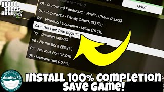 Tutorial GTA V  How to Download and Install 100 Game Save [upl. by Kirt490]