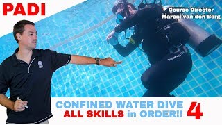 PADI Confined Water Dive 4 Skills  PADI Open Water Diver Course [upl. by Sweyn]