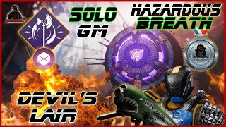 Solo Platinum Grandmaster Nightfall The Devils Lair With Hazardous Breath [upl. by Gatias]