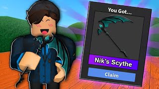 I GOT THE NIKS SCYTHE IN MM2 Roblox Murder Mystery 2 [upl. by Arraeit]