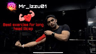 Long head bicep  Izaddie  new video  gym  bodybuilding [upl. by Berri]