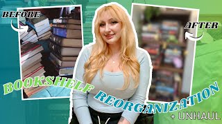 Book Unhaul  TBR Bookshelf Reorganization [upl. by Olinde]