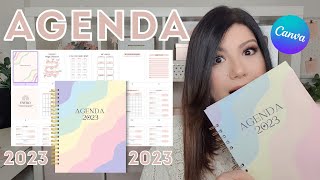 DISEÑA tu propia AGENDA EN CANVA 2023 [upl. by Cardie392]