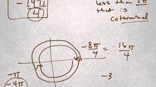 Find coterminal angle for 19pi4 [upl. by Anayad]