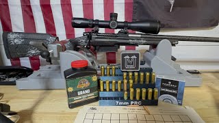 7MM PRC Kelbly’s Nanook  Testing handloads with Mcguire Ballistics ￼Copper Rose 160gr Grand Powder [upl. by Woolson]