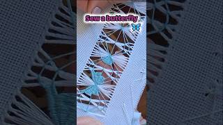 Hand embroidery techniques 🪡  Openwork border design viralvideoshorts hemstitch tarkashidesign [upl. by Birkett40]