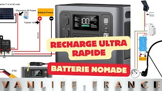 Branchement de batterie nomade  panneaux solaires et alternateur simultanément [upl. by Maclean]