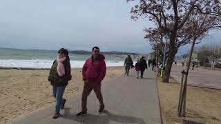 Palamós Spain Chilled walking beach tour [upl. by Corb963]