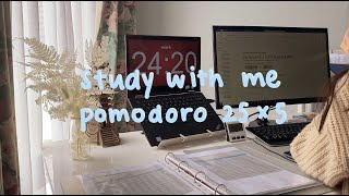 study with me with lofi music  Pomodoro 25 min study x 5 min rest [upl. by Ennasil562]