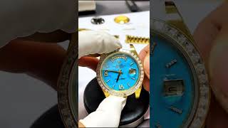 🅂🅄🄿🄴🅁🄲🄻🄾🄽🄴 DAYDATE Turquoise Dial [upl. by Nemzzaj]