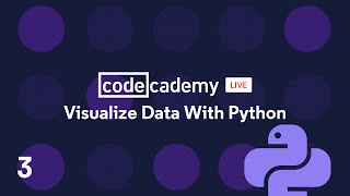 Codecademy Live Visualize Data with Python 3 [upl. by Nylesoy]