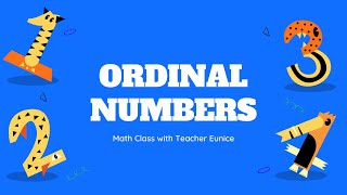 Math Grade 12 ORDINAL NUMBERS Instructional Material  Tutorial  Practice Activities [upl. by Aitram270]