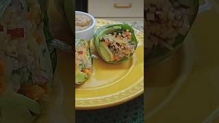 🥬 Melhor wrap de alface da vida crudivorismo receitavegana receitasveganas veganismoacessivel [upl. by Fredette]