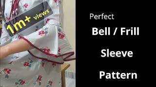 Perfect Bell  Umbrella Cut  Frill Sleeve Easy Cutting and StitchingRRFashionPoint [upl. by Sibelle]