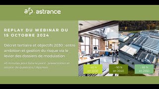 Webinar  Décret tertiaire et objectifs 2030 [upl. by Amalbena]