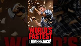 The Worlds Fastest Lumberjack 🔥  Guinness World Records shorts [upl. by Ilehs]