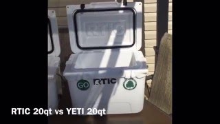 RTIC 20qt vs YETI 20qt [upl. by Cirederf141]