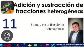 Adición y Sustracción de Fracciones heterogéneas [upl. by Ayatnohs]