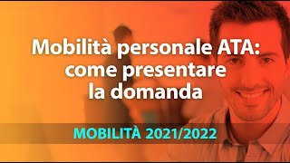 Mobilità personale Ata 202122 come presentare la domanda [upl. by Champagne]