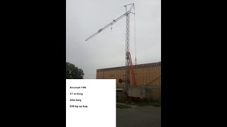 Arcomet 19S opstellen Construction crane montage Towercrane Bouwkraan 19 meter GRU Arcomet [upl. by Ardnaid318]