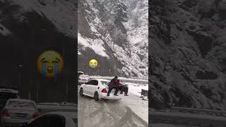 Murree slippery road accident  Drive safely  viral video [upl. by Danelle554]