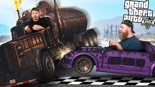 GTA 5 Who Can Stop The Runaway Semi Truck Challenge [upl. by Keslie]