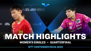 Fan Siqi vs Cheng I Ching  WS QF  WTT Contender Doha 2023 [upl. by Scholz]