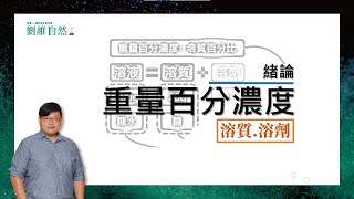 理化教學108課綱重量百分濃度溶解度緒論 Weight percent concentration  solubility  Introduction [upl. by Onairam]