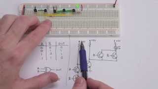 Making logic gates from transistors [upl. by Iur]