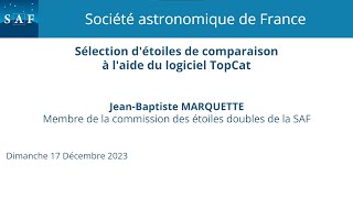 Photométrie  sélectionner des étoiles de comparaison grâce au logiciel Topcat [upl. by Lanette451]